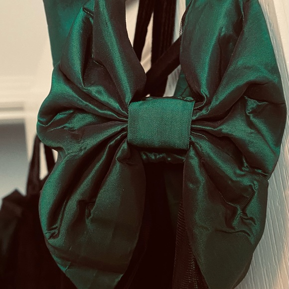 Jessica McClintock Gunne Sax 90’s metallic green taffeta and velvet mini dress - Picture 6 of 7